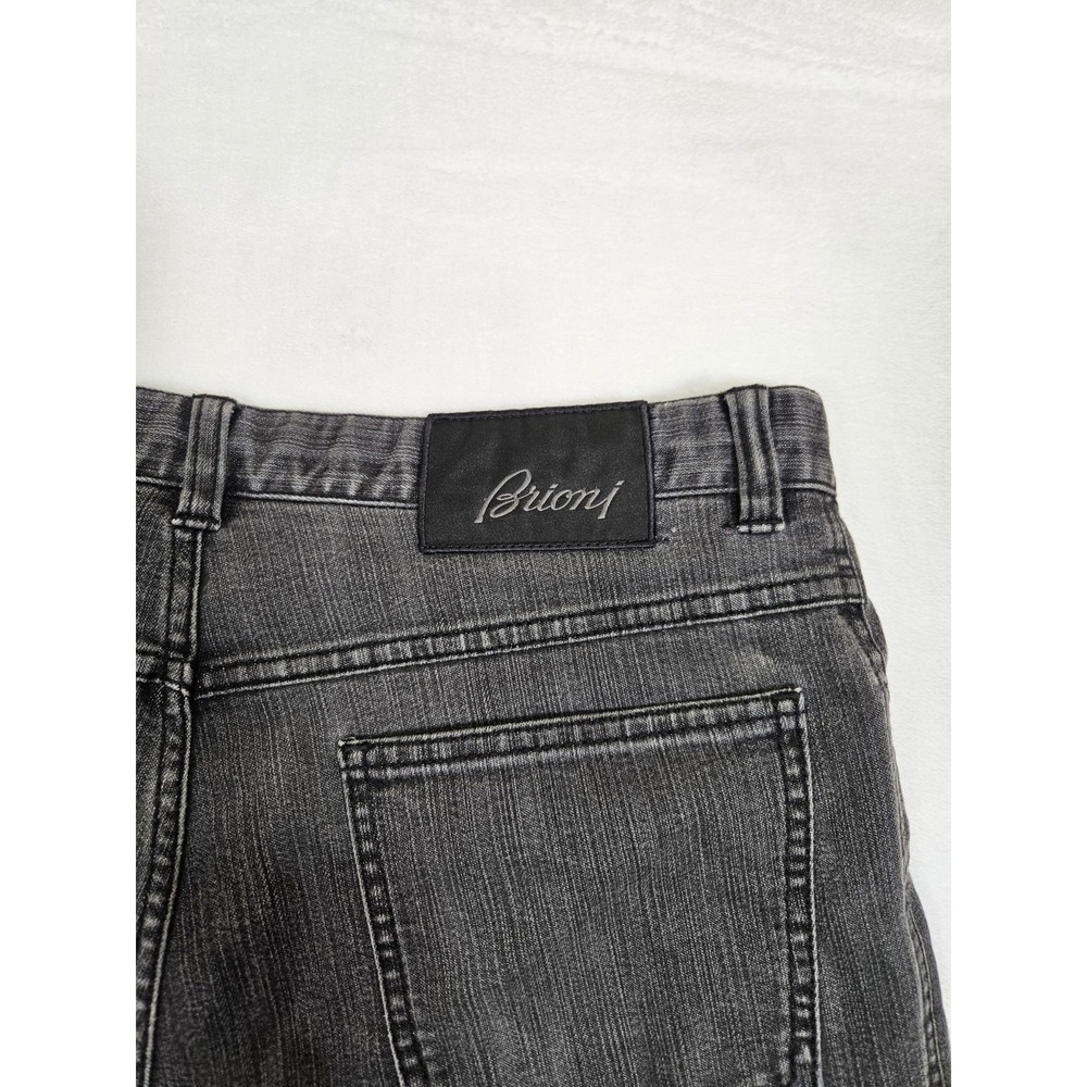 Brioni Jeans Men 33x28* Black Marmolada Straight Leg Pants Italy Designer Luxury - Picture 6 of 12